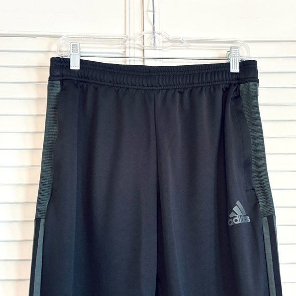 Adidas Aeroready Tiro Track Pants Black Gray Striped Pockets Medium M - Picture 2 of 11